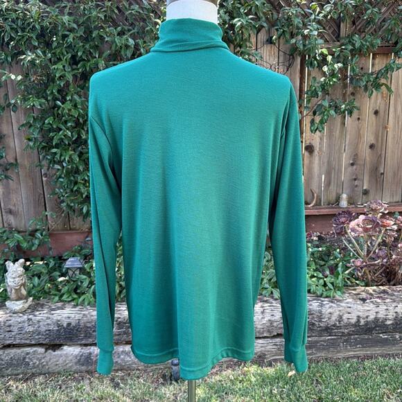 VTG Cabelas Outdoor Gear Turtleneck Men’s Size Large Hunter Green Top - Picture 4 of 8